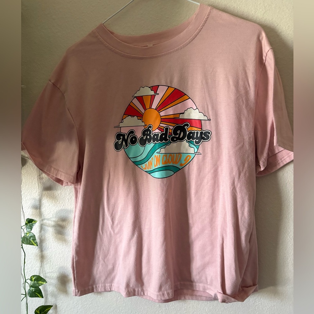 No Bad Days Pink Graphic Tee - women’s & Tops